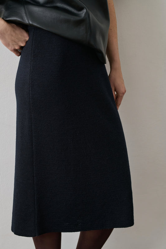 Jupe Fabia - Navy - Laine - Femme