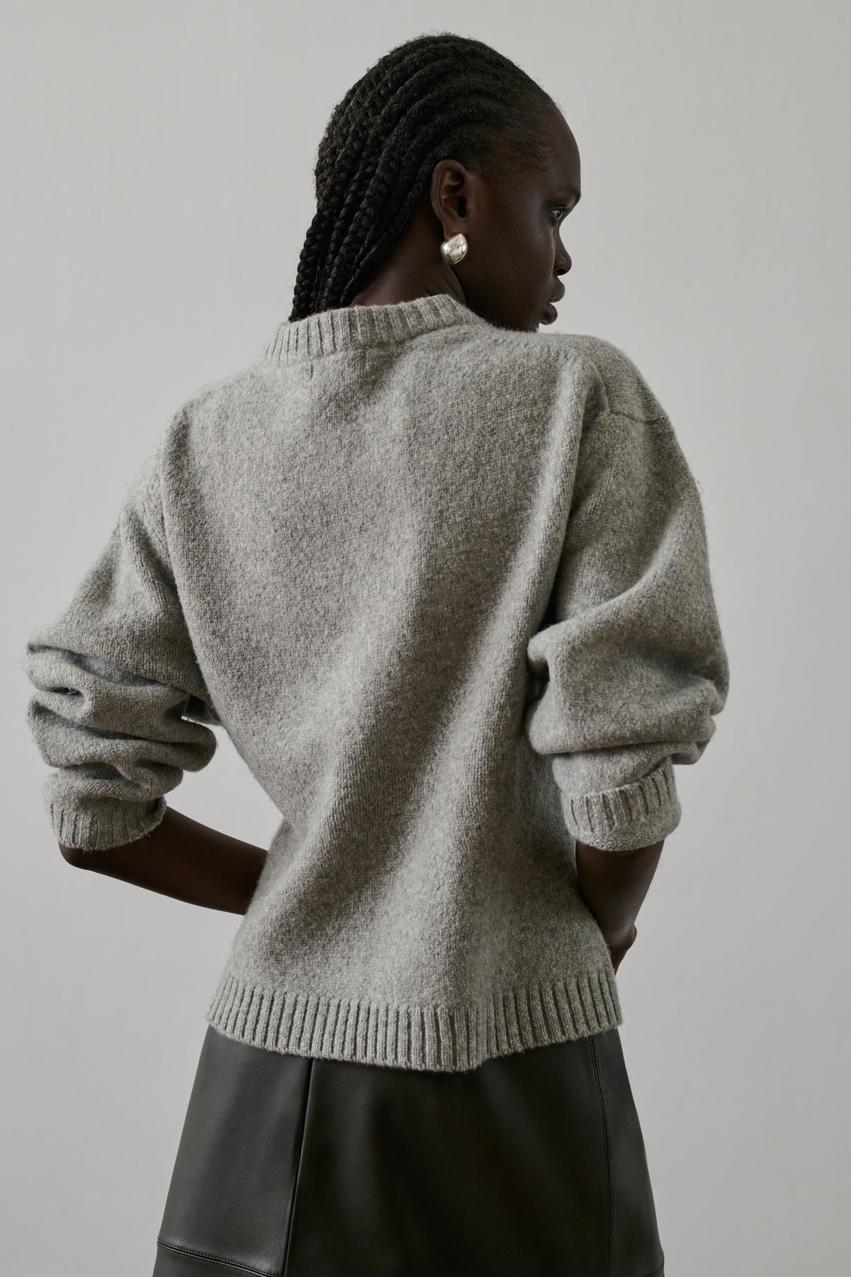 Cardigan Galileo - Gris Clair Chiné - Laine - Femme vue 3