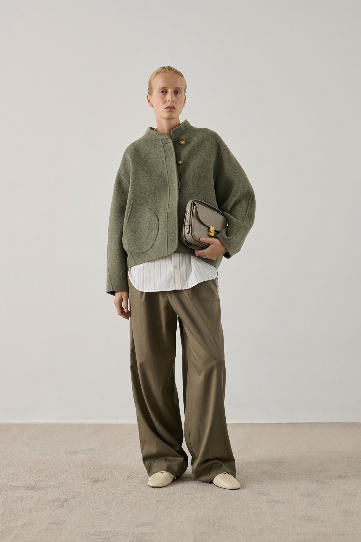 Sac Bellissima Mini - Gris - Cuir - Femme vue 3